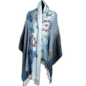 Handloom House silk floral saree stole scarf wrap